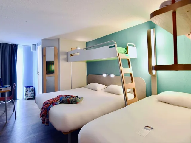 غرفة عائلية بسريرين مزدوجين، Ibis Budget Vannes Ploeren 3/9