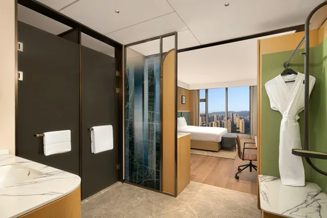 غرفة ديلوكس بسرير كينج، Hilton Garden Inn Hangzhou Fuyang Fuchun 3/4