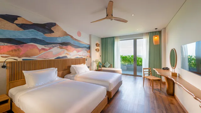 غرفة ديلوكس بسرير مزدوج أو سريرين منفصلين بإطلالة على الحديقة بشرفة، Bellerive Hoi An Resort & Spa 1/1