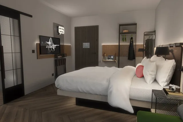 غرفة بسرير كوين، Moxy Lille City 3/10