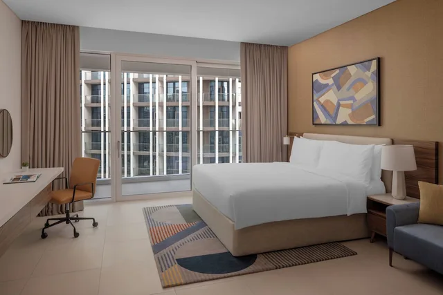 2 Bedrooms, Single Bed, Burj Khalifa View, Kitchen، Staybridge Suites Dubai Business Bay 4/4