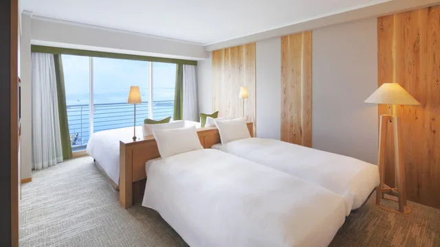 Twin Beds, Lake View, Superior Floor، Biwako Hotel 1/2