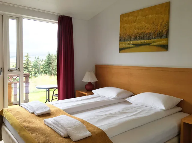 غرفة قياسية بسريرين منفصلين بحمام خاص في الملحق، Hotel Eyvindara 2/10