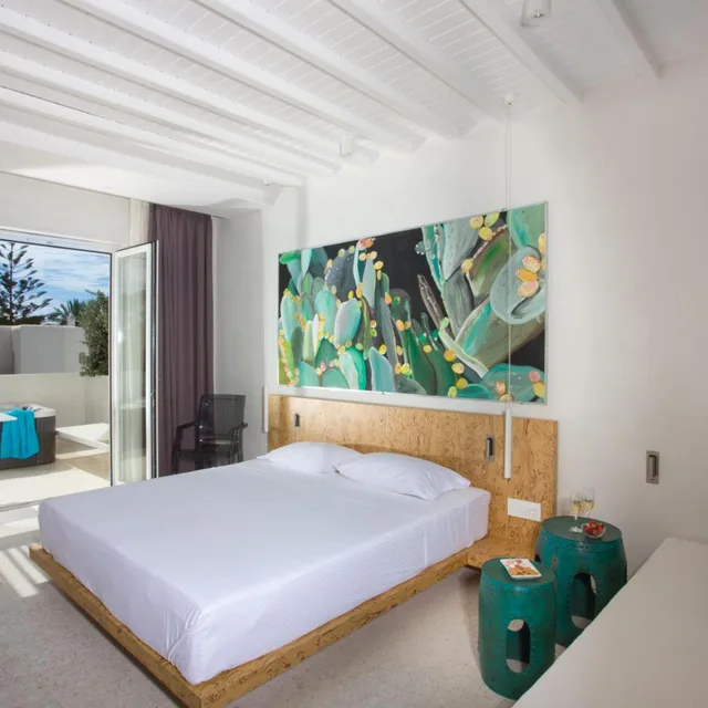 Relax, Suite, Double Bed, Outdoor Jetted Tub، Mykonos Dove Beachfront Hotel 4/10