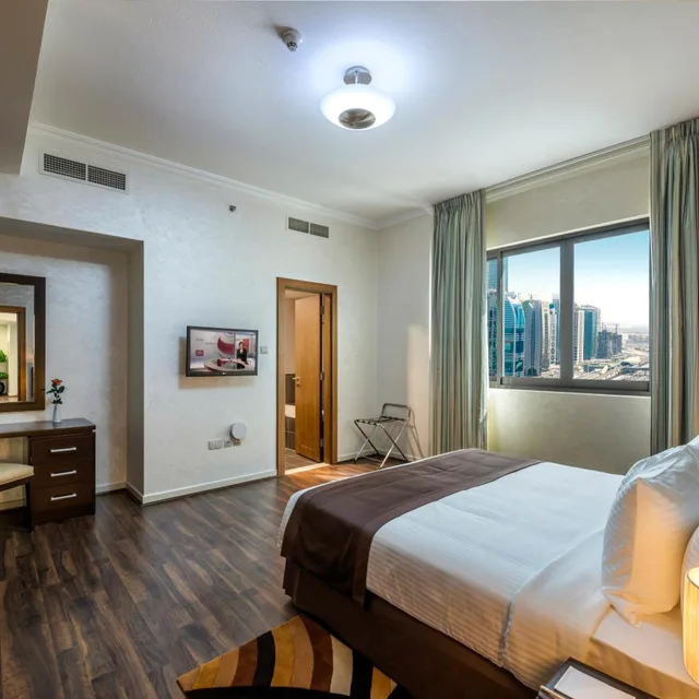 شقة بسرير فردي بغرفتي نوم، City Premiere Marina Hotel Apartments 4/8