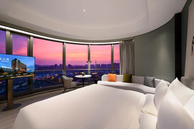 غرفة ديلوكس بسرير كينج بإطلالة على البحيرة، Novotel Shanghai Wanyuan 1/5