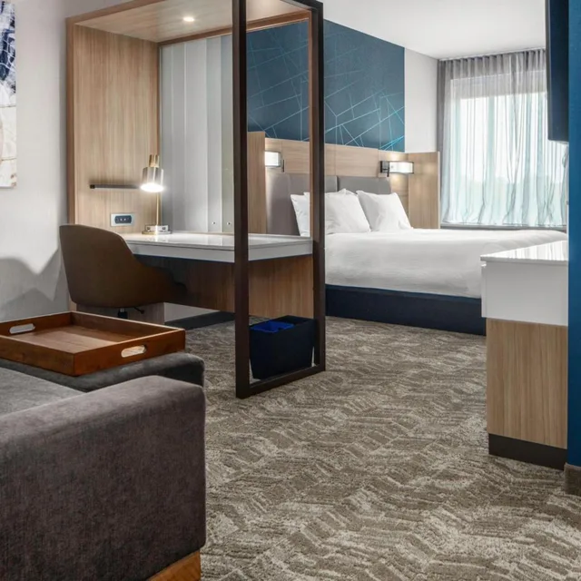 جناح بسرير كينج مع سرير سحّاب إضافي مع أريكة لذوي الإعاقة، SpringHill Suites by Marriott Charlotte Airport Lake Pointe 1/4