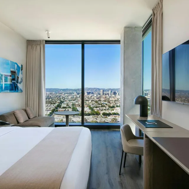 غرفة ركنية بسرير كينج بإطلالة على المدينة، AC Hotel Downtown Los Angeles 2/5