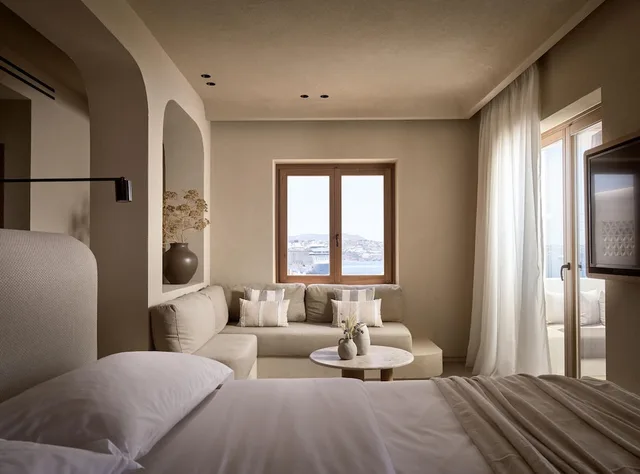 جناح سيغنتشر بسرير كينج بإطلالة على البحر بجاكوزي، Omeon Mykonos 1/10