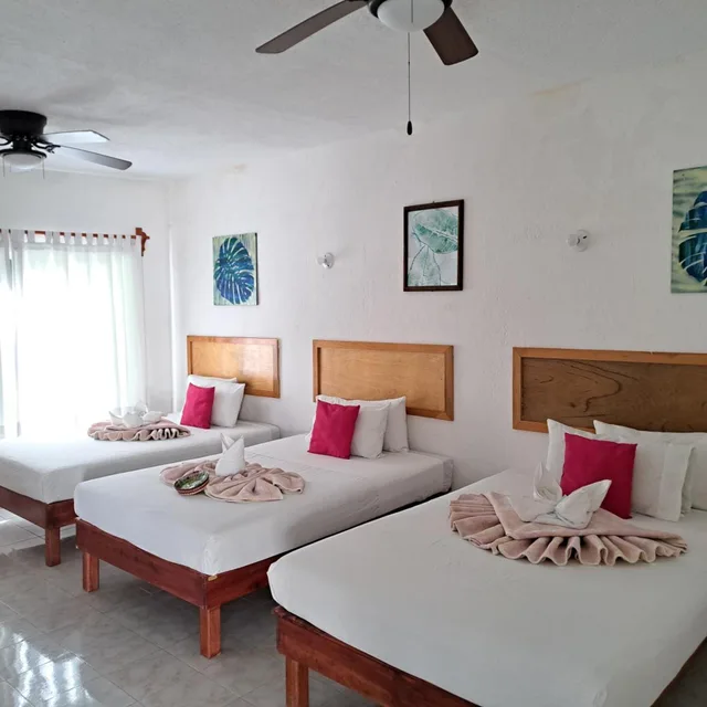 غرفة عائلية بسرير مزدوج، HOTEL QUINTA PARAISO COCOYOC 2/3