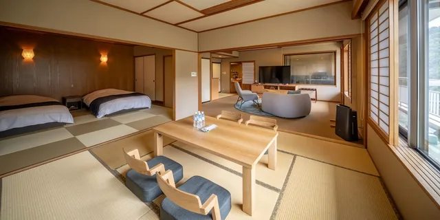 غرفة كلوب بسريرين منفصلين وفرشتي فوتون، Kinugawa Onsen Nikko Kinugawa Hotel Mikazuki 7/8