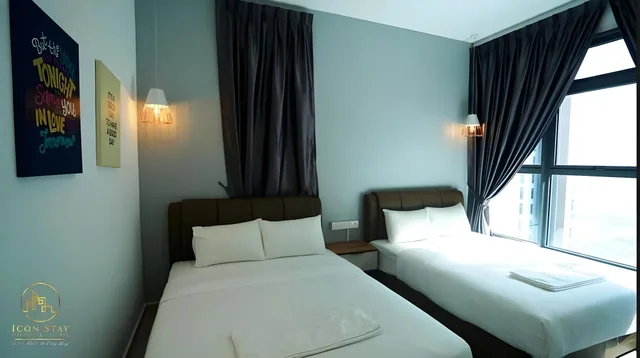 شقة عائلية ثلاثية بسريرين مزدوجين، Atlantis Residence@Iconstay Melaka 1/1