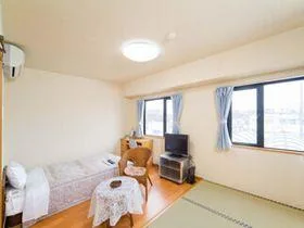 Japanese Western, Mini, Double Bed, Washing Machine, Kitchen، New Central Hotel Katsuta 1/1