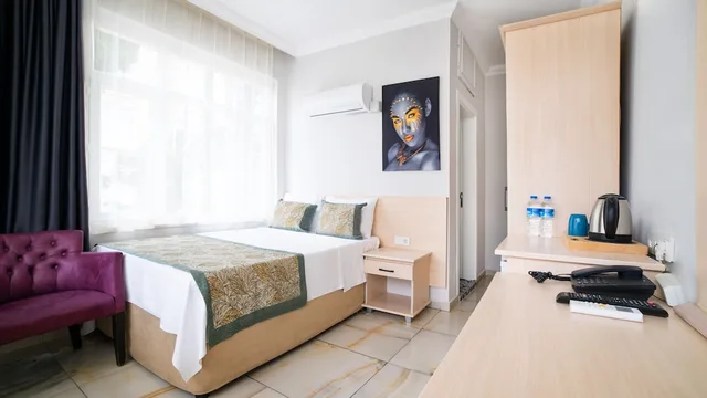 غرفة ديلوكس بسرير كوين، My Home Hotel Gulluk 3/9