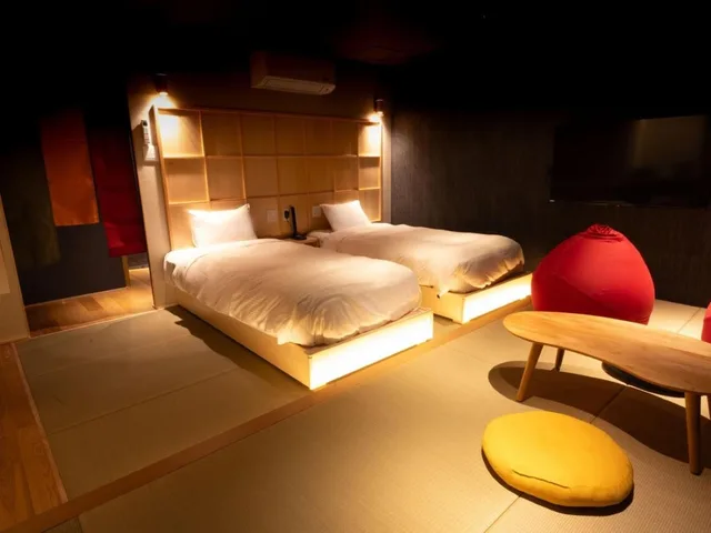 غرفة بسريرين منفصلين بأرضية تاتامي، Nagasaki Sky Hotel 3/6