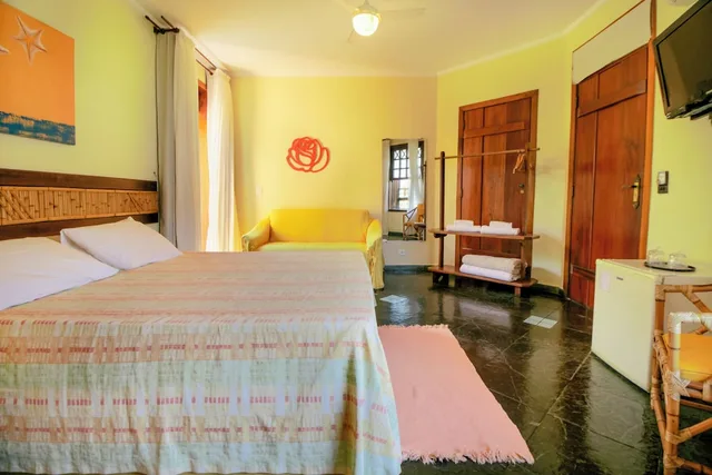 غرفة قياسية بسرير مزدوج مع أريكة، Velinn Pousada Ponta do Pequeah 2/10