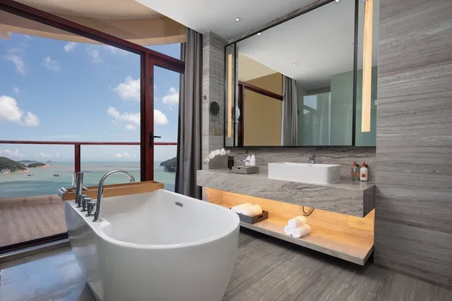 جناح بسرير فردي بإطلالة على البحر بغرفة نوم واحدة، Crowne Plaza Zhoushan Seaview 4/4