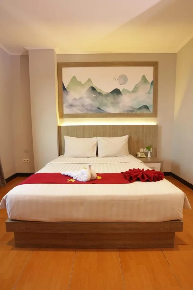 غرفة ديلوكس بسرير كوين، Front One Hk Resort Semarang 5/6