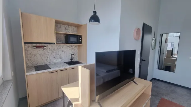 استوديو بسريرين منفصلين مع أريكة لذوي الإعاقة، Candlewood Suites Berlin Airport by IHG 6/6