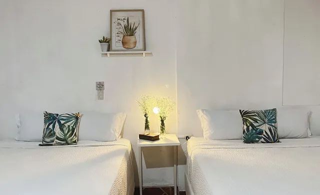 غرفة كلاسيكية بسريرين مزدوجين بحمام خاص، La Casa de Mamapan 1/10