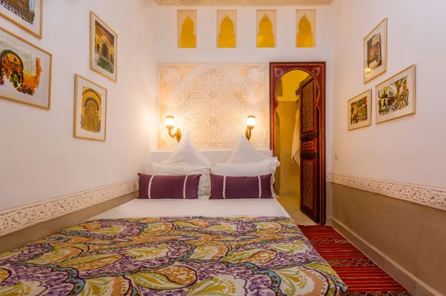 غرفة ديلوكس بسرير كوين بإطلالة على الفناء، Riad Melhoun Spa 6/10