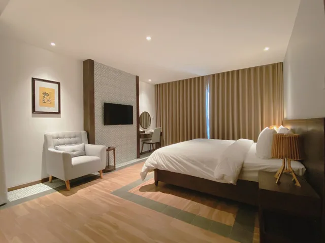 جناح بسرير كينج بإطلالة على البحر، Hoang Ngoc Beach Resort 6/10