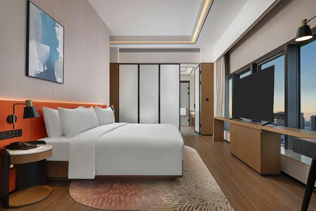 جناح ديلوكس بسرير كينج، Hilton Garden Inn Urumqi Exhibition Center 1/3