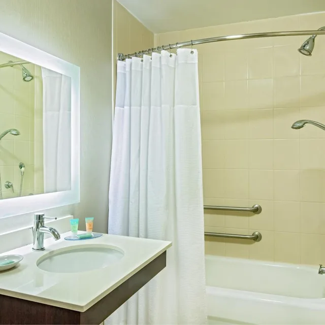 جناح بسرير كينج مع سرير سحّاب إضافي مع أريكة بحوض استحمام لذوي الإعاقة، Springhill Suites Norfolk Virginia Beach 6/9