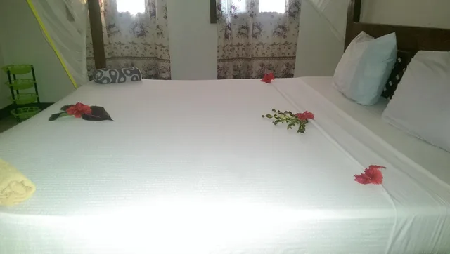 غرفة بسرير مزدوج بإطلالة على البحر، Union Beach Bungalows 1/4
