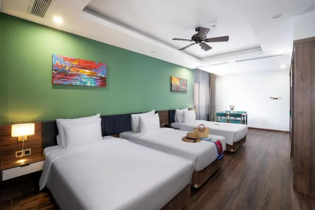 استوديو ثلاثي بإطلالة على المدينة بشرفة، Chi House Danang 1/2