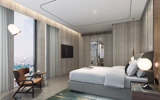 غرفة تنفيذية بسرير كينج وسريرين منفصلين بغرفتي نوم، Fraser Suites Hanoi 2/3