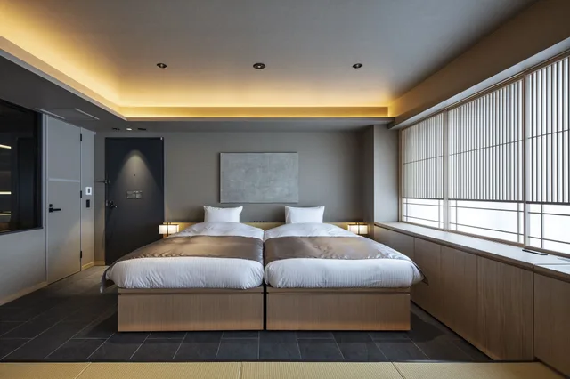غرفة بريميوم بسريرين منفصلين، Hotel Tou Nishinotoin Kyoto 4/6