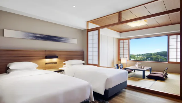 غرفة بسريرين منفصلين بإطلالة على الحديقة بأرضية تاتامي، Nanki-Shirahama Marriott Hotel 1/7
