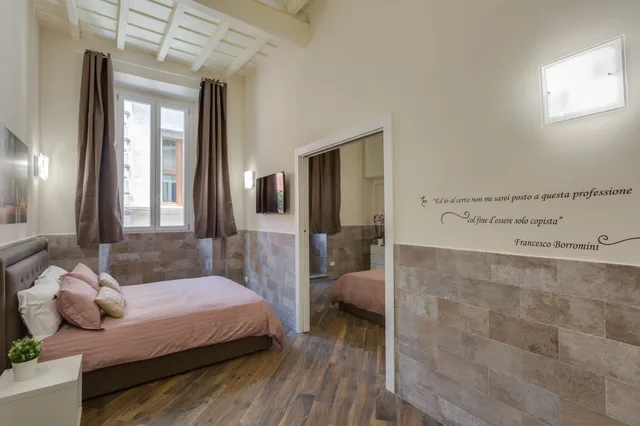 Connecting, Deluxe, Quadruple, 2 Queen Beds, Navona Charme Suite 1/4