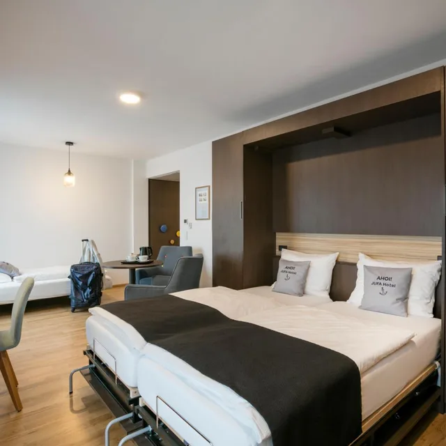 غرفة عائلية بسرير فردي، JUFA Hotel Hamburg HafenCity 2/7