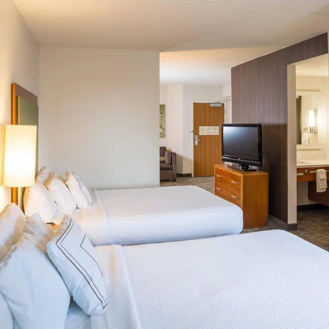 جناح بسريرين كوين بغرفة نوم واحدة مع سرير سحّاب إضافي مع أريكة، Springhill Suites by Marriott Hampton Coliseum 1/3