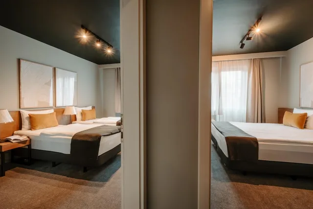 شقة بسرير مزدوج وسريرين منفصلين بغرفتي نوم، Adina Apartment Hotel Budapest 5/10