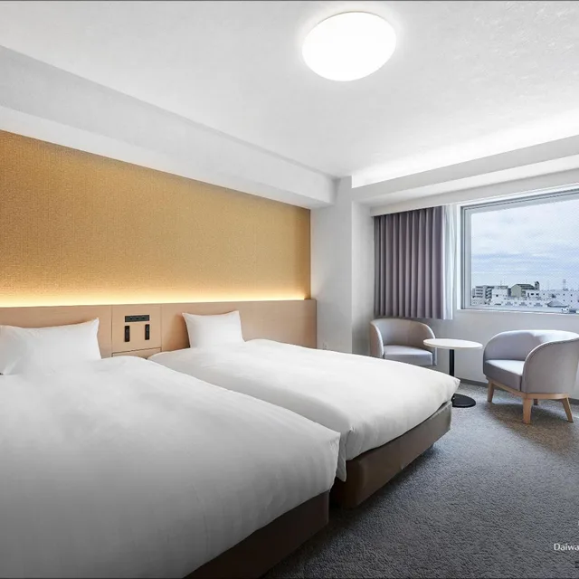 غرفة بسريرين منفصلين للمدخنين، Daiwa Roynet Hotel Kawasaki 1/2