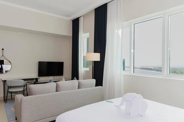 استوديو ديلوكس بسرير كوين بإطلالة على البحر، Jannah Executive Hotel Apartments 1/2