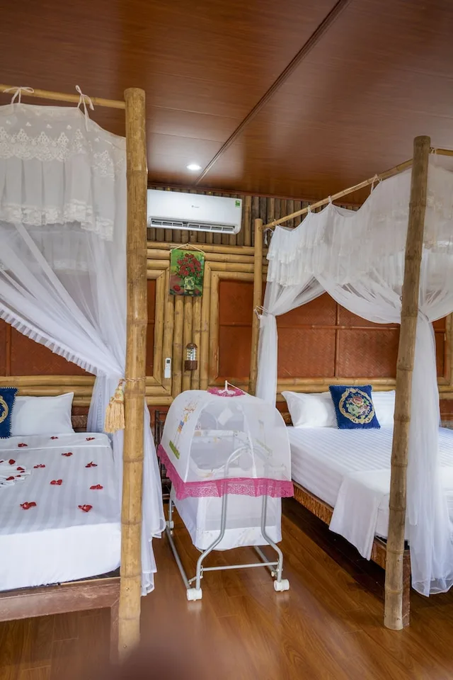 بنغل بسريرين كينج بإطلالة على الجبل، Lotus Field Homestay 1/5