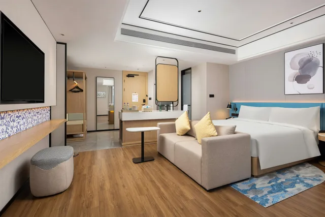 غرفة سوبيريور بسرير كينج، Hilton Garden Inn Zhuji East 3/4