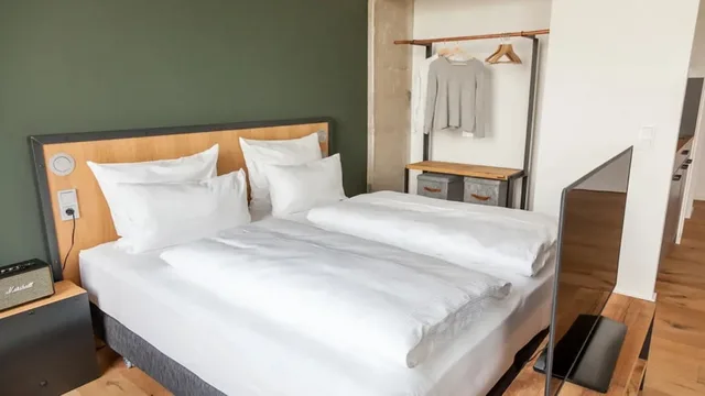 استوديو عائلي بسرير كوين مع أريكة، Staycity Aparthotels Leipzig City Centre 1/3