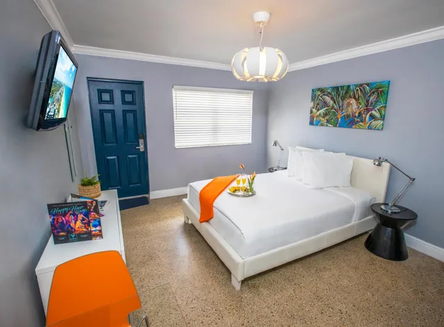 غرفة بسرير كوين لذوي الإعاقة، Hollywood Beach Suites Hostel Hotel 4/7