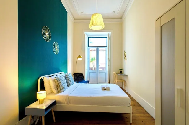 غرفة كومفورت بسرير مزدوج بإطلالة على الفناء بشرفة بحمام مشترك، Ambiente Hostel 6/9