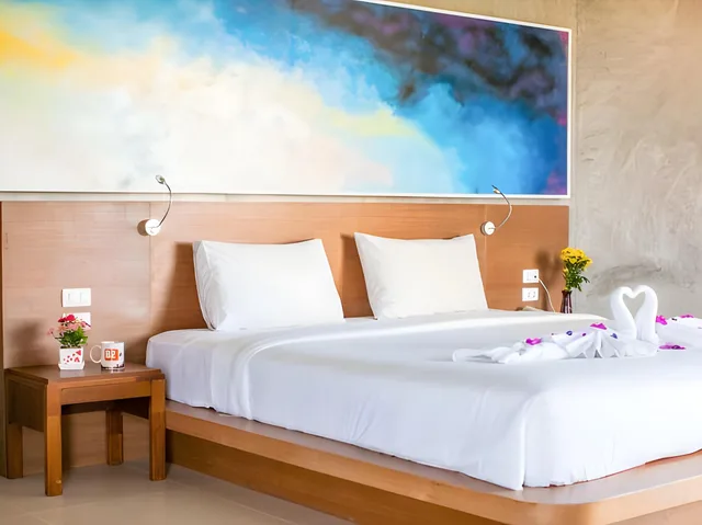 غرفة بريميير فاخرة بإطلالة على الحديقة، B2 Sea View Pattaya Boutique Budget Hotel 2/2