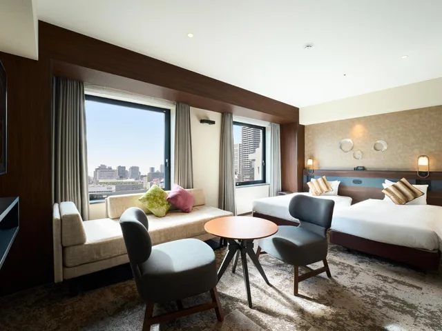 غرفة ديلوكس بسريرين منفصلين مع دخول الصالة، HOTEL ELCIENT OSAKA 2/3
