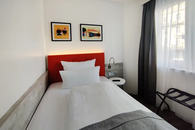 غرفة مريحة مفردة بسرير فردي، Select Hotel Wiesbaden City 1/2