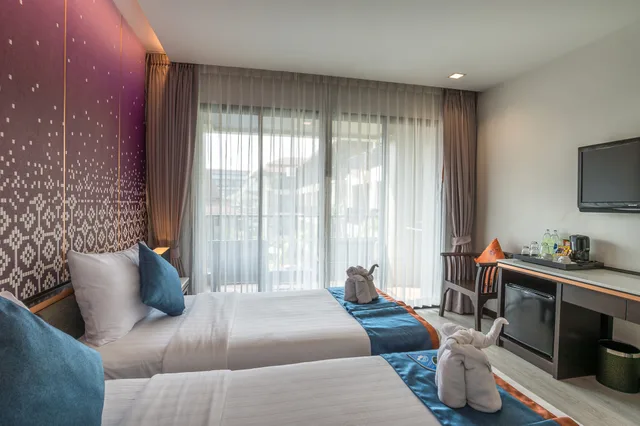 غرفة ديلوكس بسرير مزدوج أو سريرين منفصلين بإطلالة على المسبح، Ananta Burin Resort 3/6