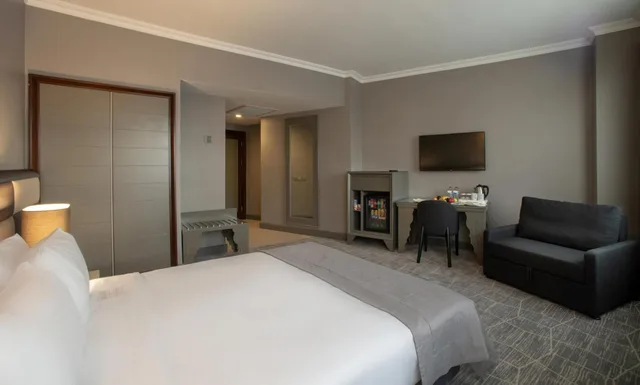 غرفة ديلوكس بسرير مزدوج أو سريرين منفصلين بإطلالة على المدينة، Taksim Square Hotel 7/10