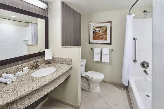 غرفة بسرير كينج مع أريكة لذوي الإعاقة، Courtyard By Marriott Shreveport Bossier Louisiana Boardwalk 3/6